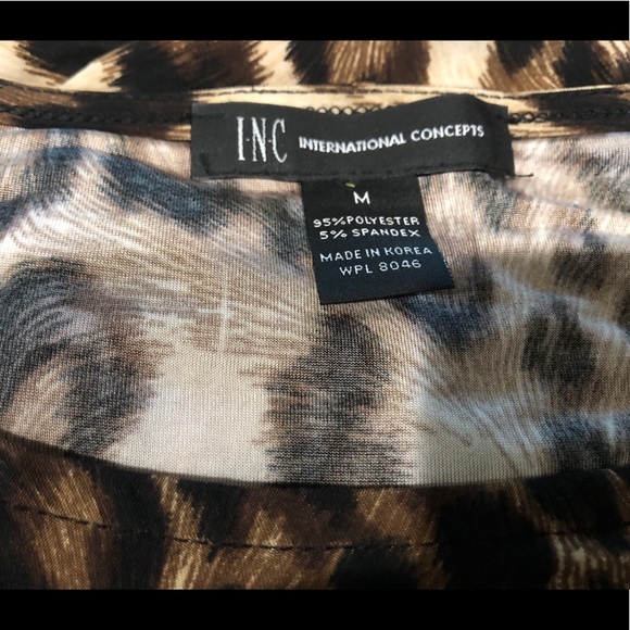 INC Animal Print Dress M - Picture 3 of 3